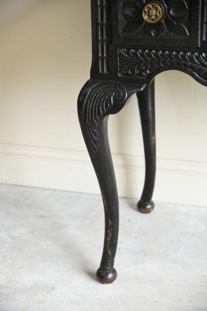 Antique Carved Oak Side Table