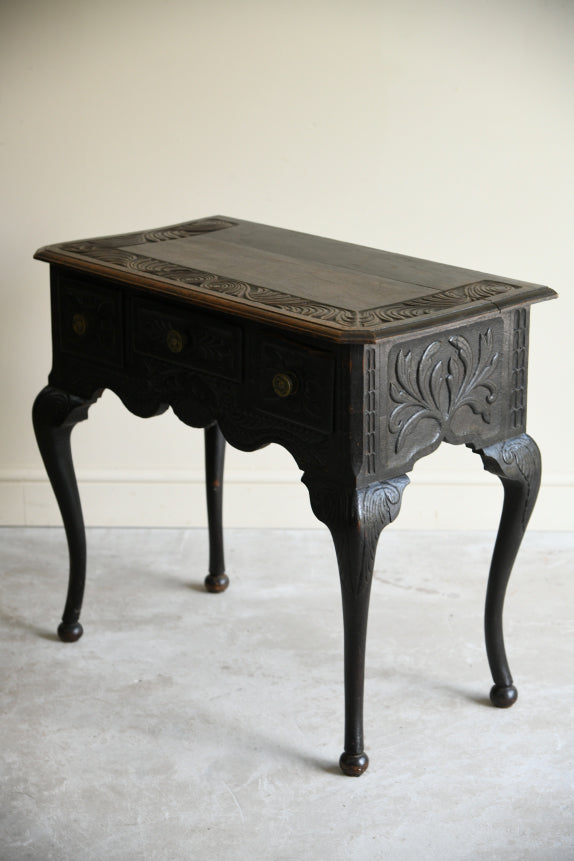 Antique Carved Oak Side Table