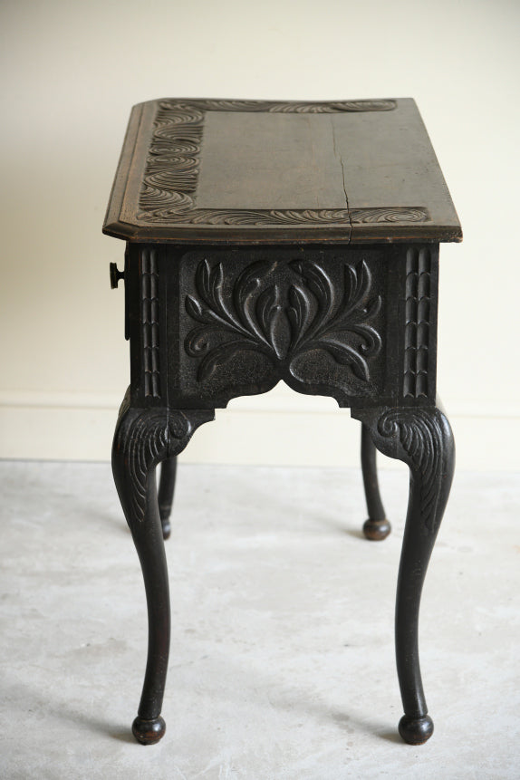 Antique Carved Oak Side Table