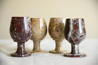 4 Marble Goblets