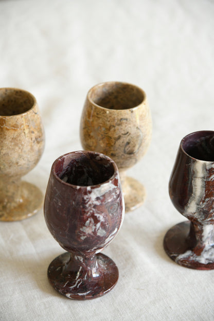 4 Marble Goblets