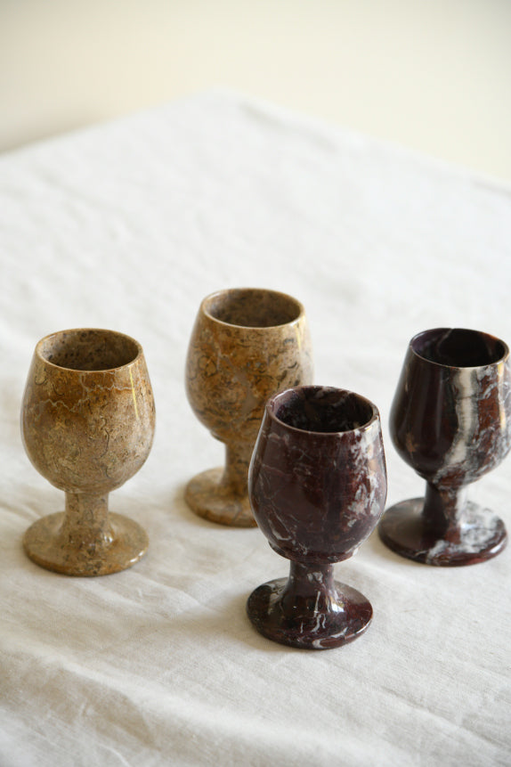 4 Marble Goblets