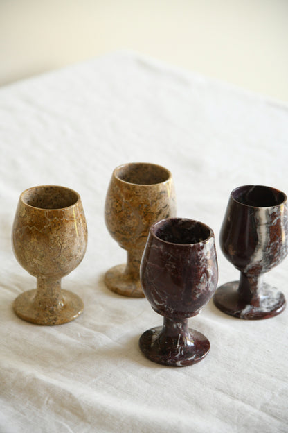 4 Marble Goblets