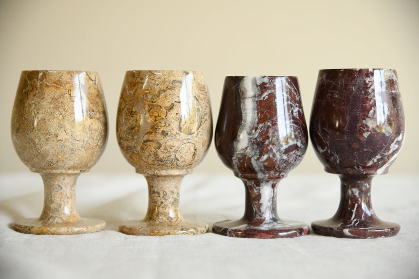 4 Marble Goblets