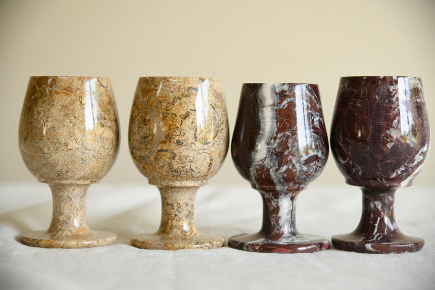 4 Marble Goblets