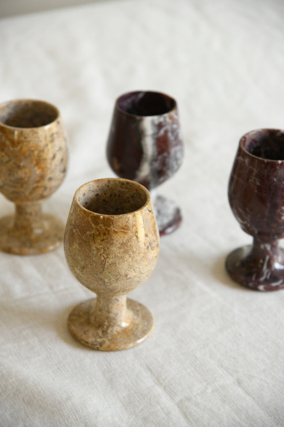 4 Marble Goblets