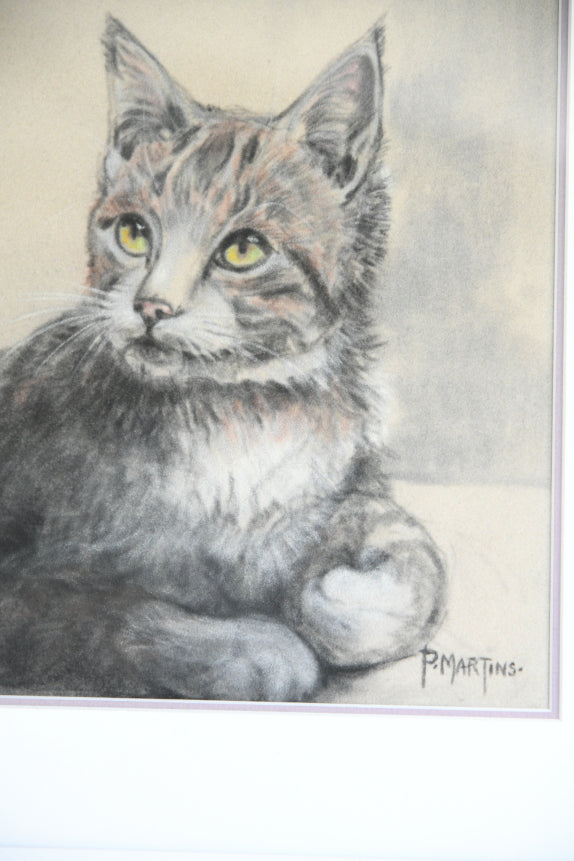 P. Martins - Pastel Study of a Cat