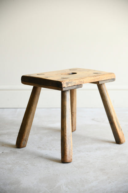 Antique Rustic Pine Milking Stool