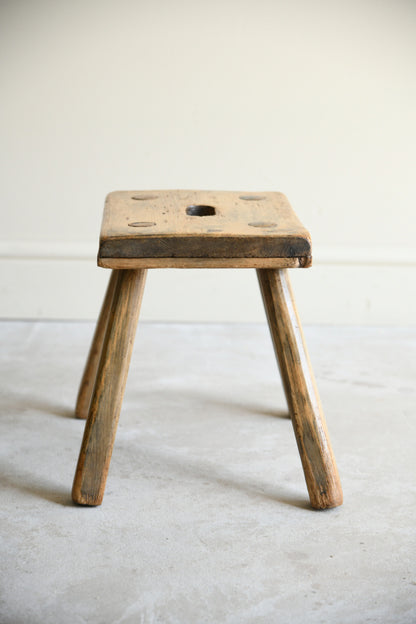 Antique Rustic Pine Milking Stool