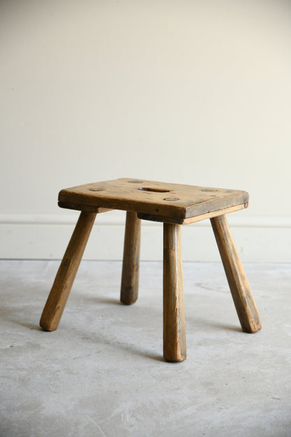 Antique Rustic Pine Milking Stool
