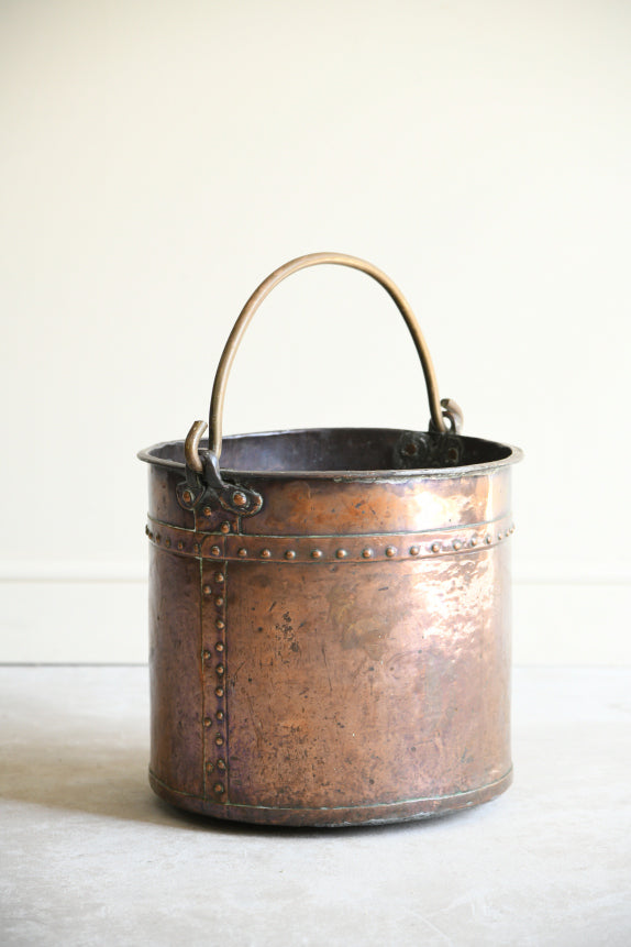 Copper Riveted Coal Bucket