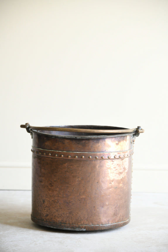 Copper Riveted Coal Bucket