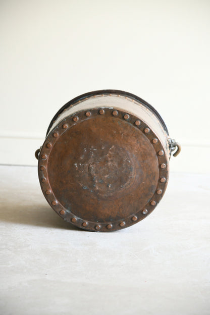 Copper Riveted Coal Bucket