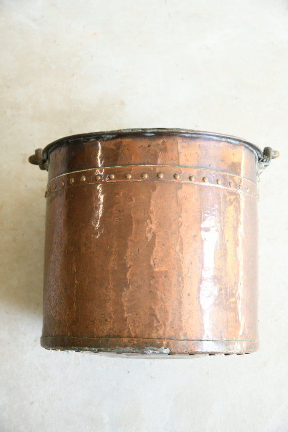 Copper Riveted Coal Bucket