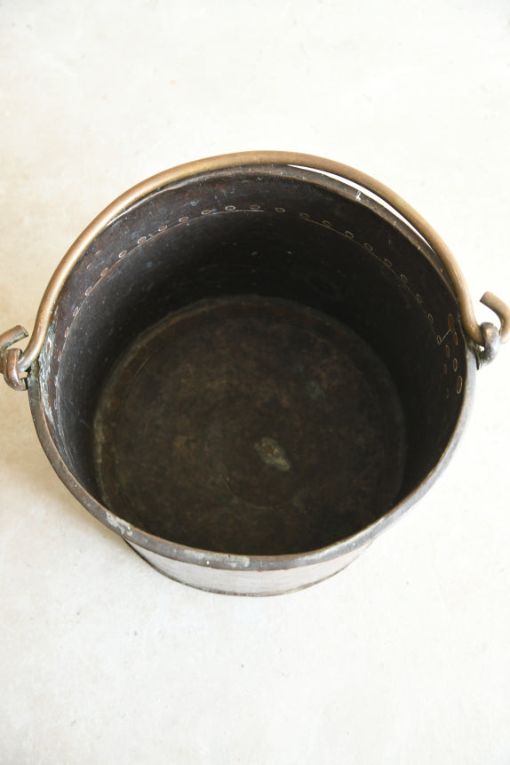 Copper Riveted Coal Bucket