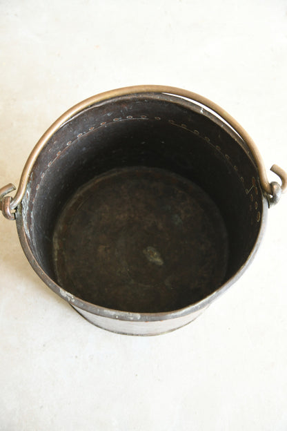 Copper Riveted Coal Bucket