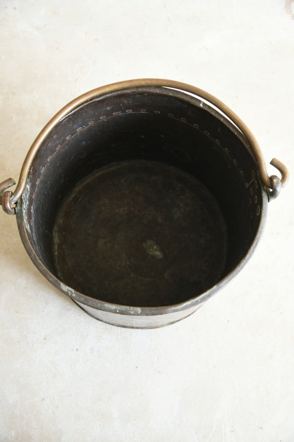 Copper Riveted Coal Bucket