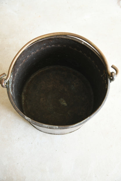 Copper Riveted Coal Bucket
