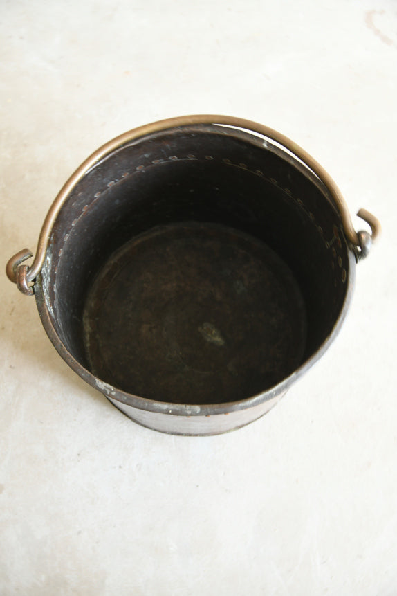 Copper Riveted Coal Bucket