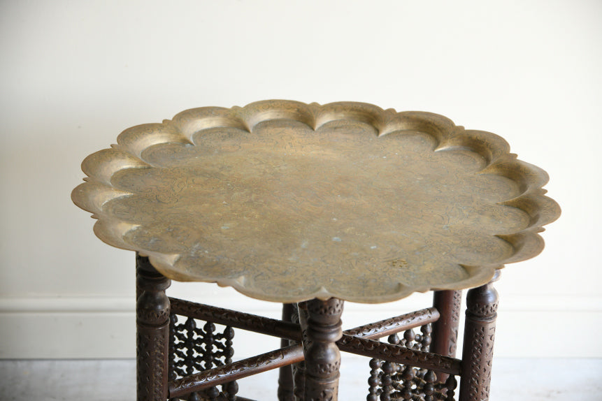 Eastern Brass Tray Top Table