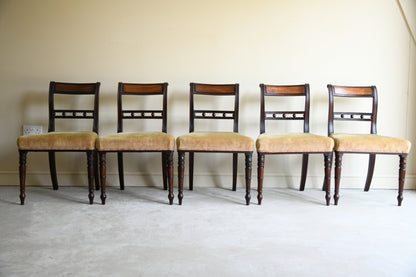 6 Antique 19th Century Bar Back Dining Chairs
