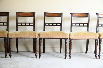 6 Antique 19th Century Bar Back Dining Chairs