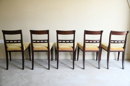 6 Antique 19th Century Bar Back Dining Chairs