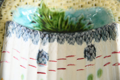 Majolica Asparagus Dish