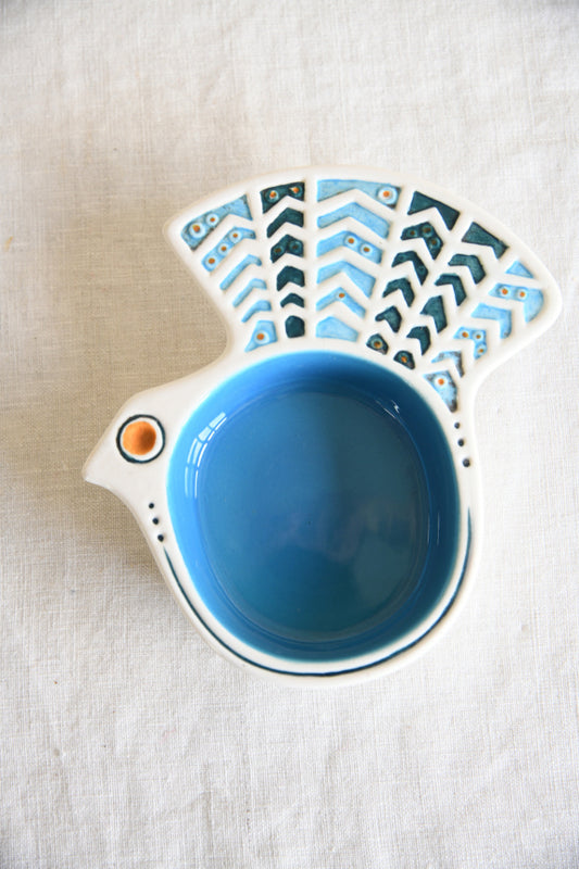 Retro Carlton Ware Peacock Dish