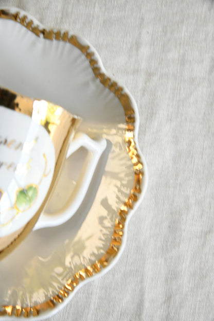 Vintage Cup & Saucer - A Present From Gweek