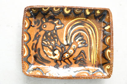 Cockerel Slipware Dish
