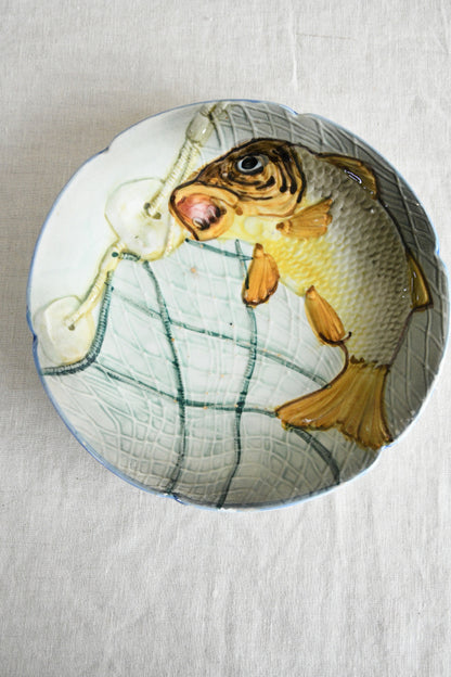 Vintage Majolica Fish Plate