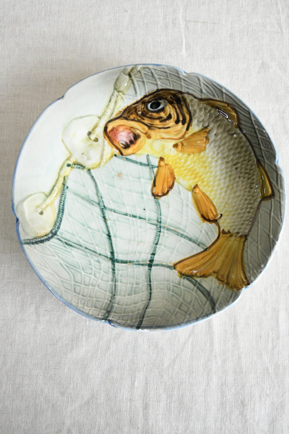 Vintage Majolica Fish Plate