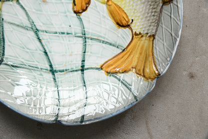 Vintage Majolica Fish Plate