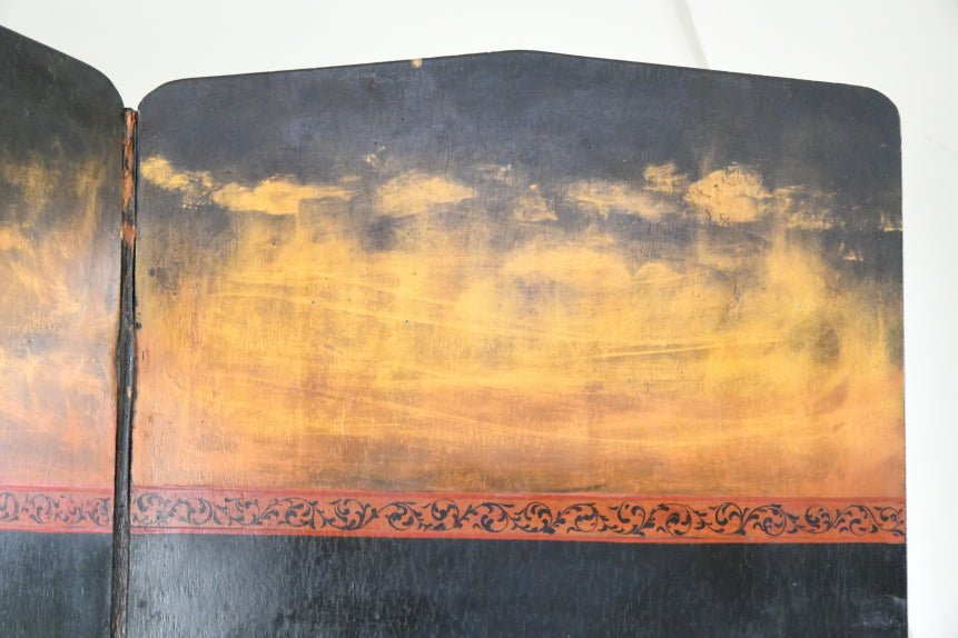 Antique Oriental Style Folding Screen