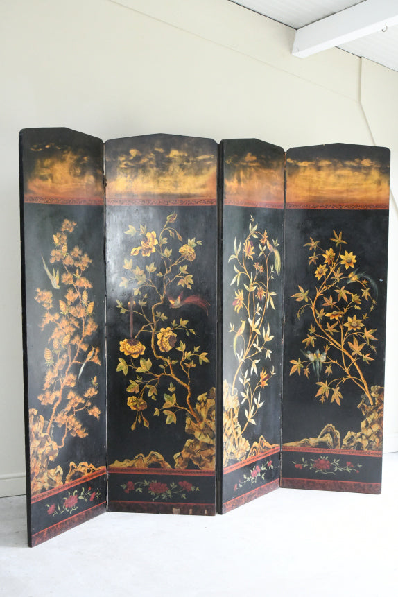 Antique Oriental Style Folding Screen