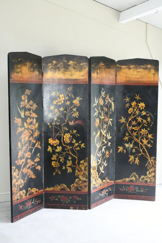 Antique Oriental Style Folding Screen