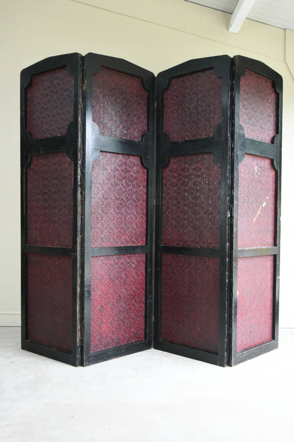 Antique Oriental Style Folding Screen