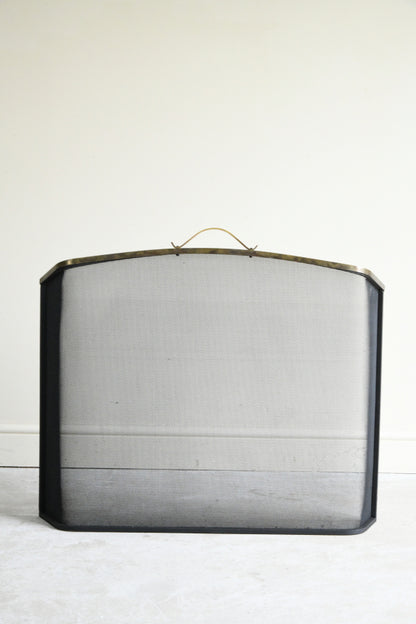 Black & Brass Mesh Fire Guard