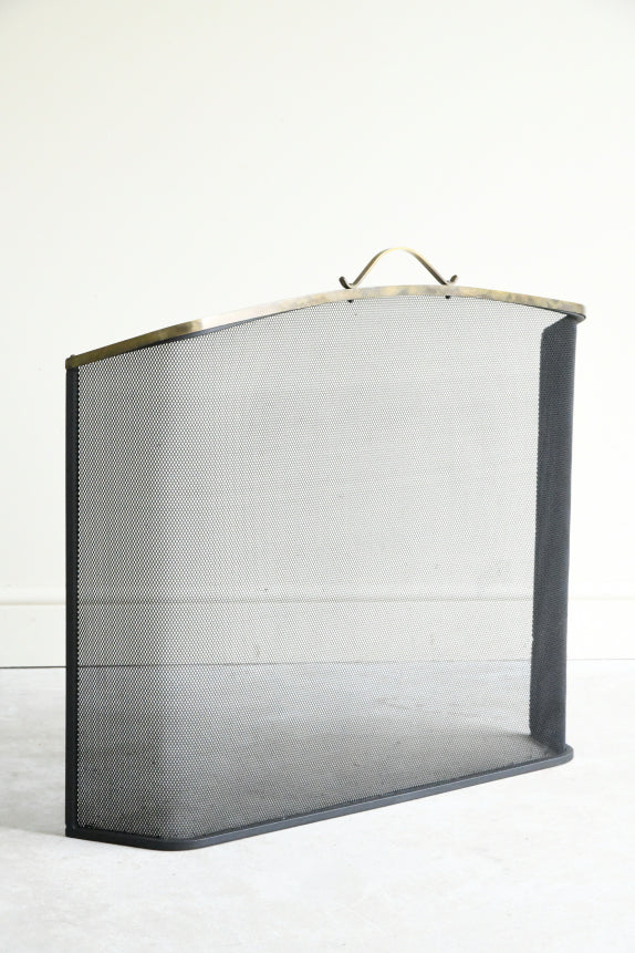 Black & Brass Mesh Fire Guard