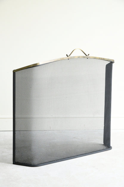 Black & Brass Mesh Fire Guard