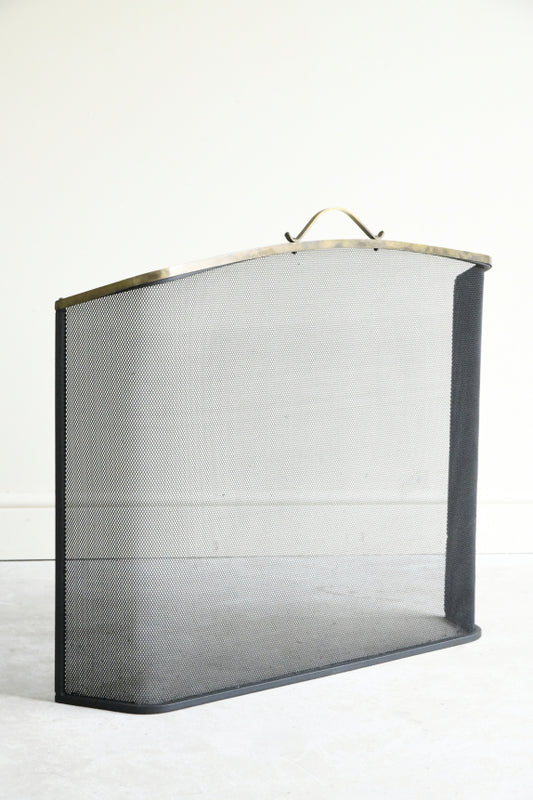 Black & Brass Mesh Fire Guard