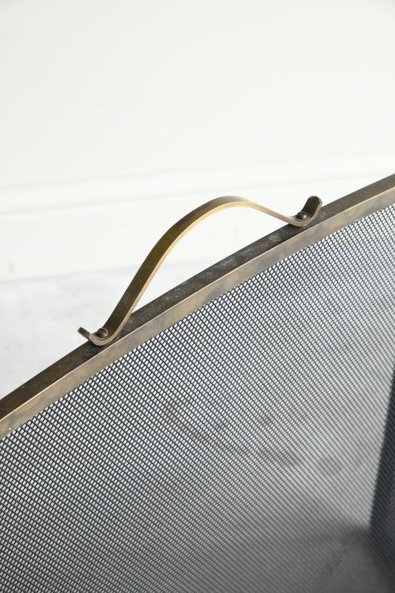 Black & Brass Mesh Fire Guard