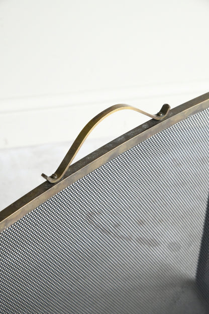 Black & Brass Mesh Fire Guard