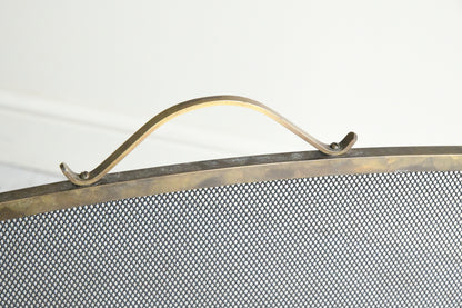 Black & Brass Mesh Fire Guard