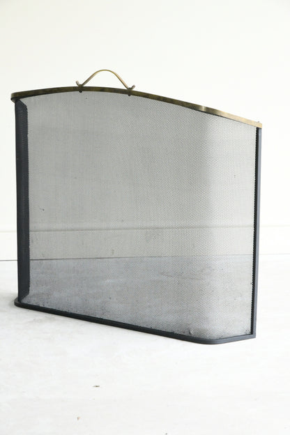Black & Brass Mesh Fire Guard