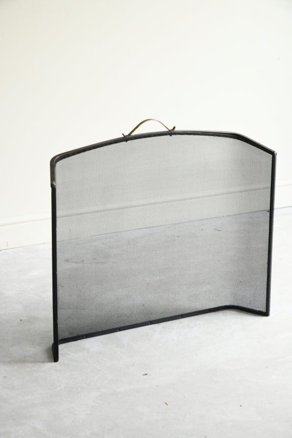 Black & Brass Mesh Fire Guard