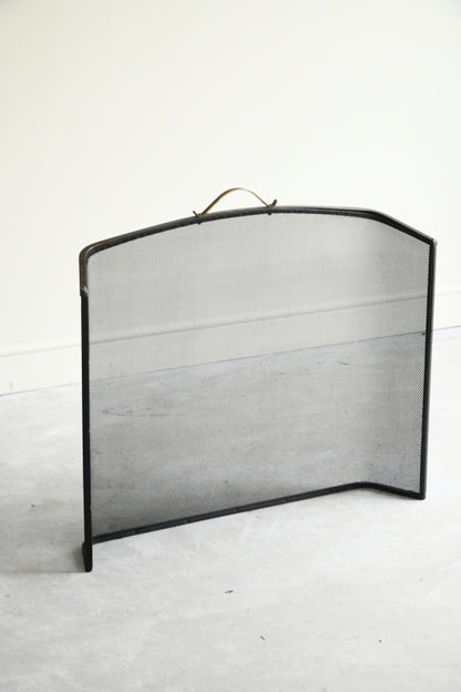 Black & Brass Mesh Fire Guard