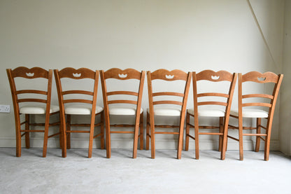 6 Traditional Style Beech Dining Chairs