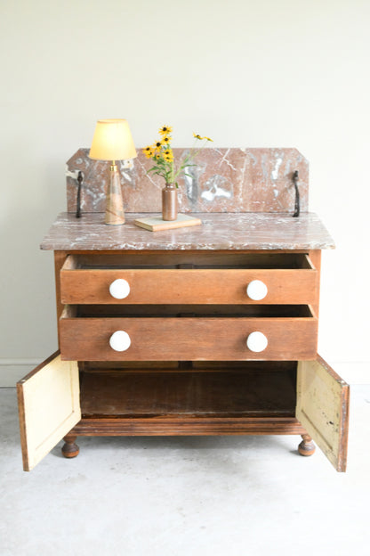 Oak & Marble Washstand